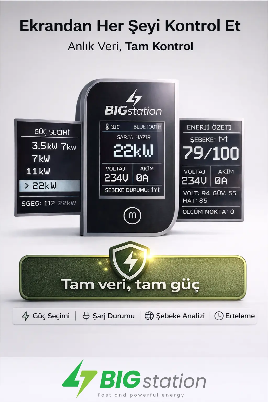 BIGstation Wi-Fi ve Bluetooth Mobil Uygulama Kontrolü